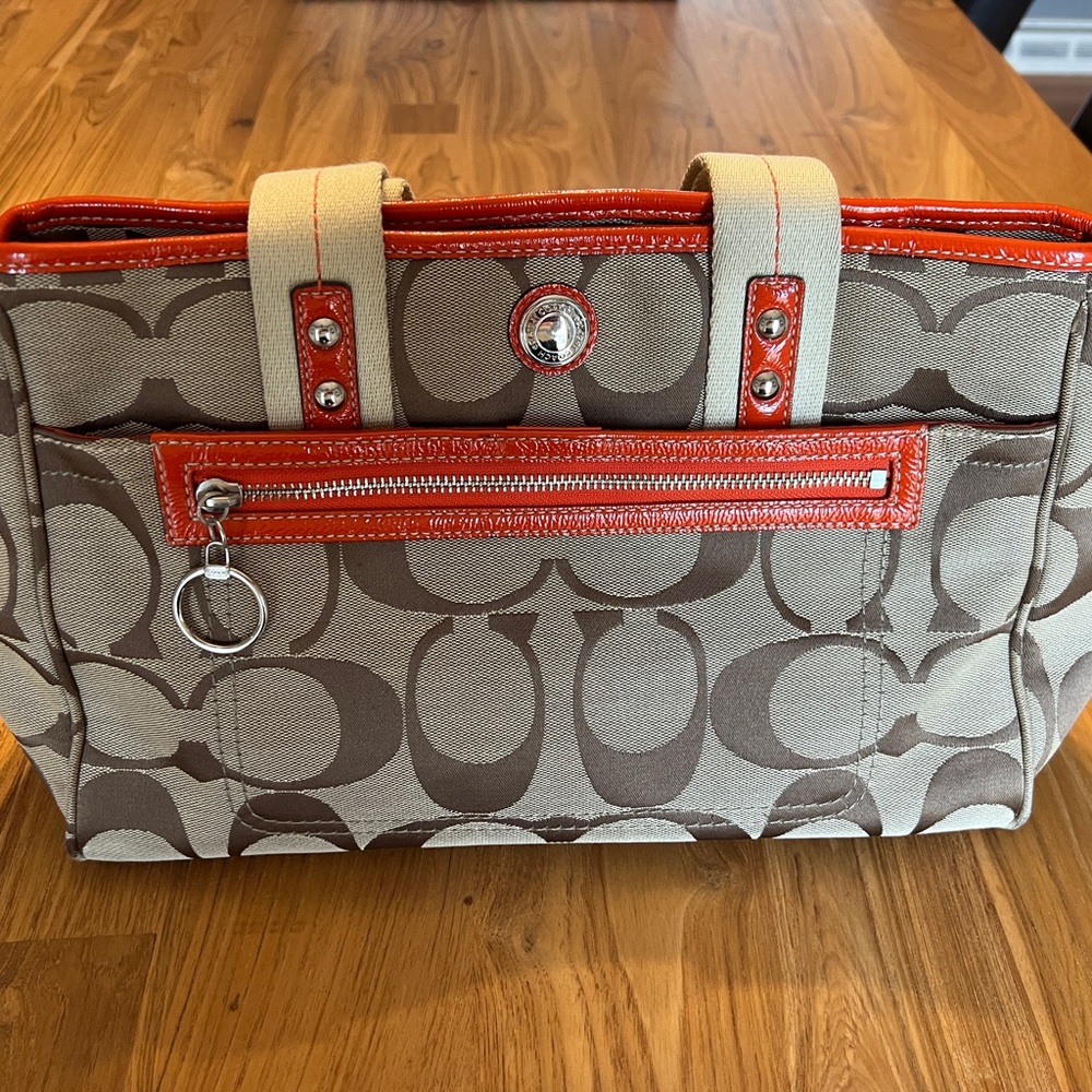 Vintage Coach signature handbag